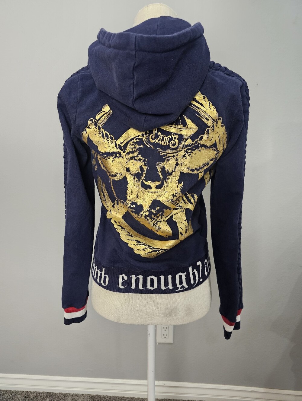 ☆RARE☆ L.A.M.B. Gwen Stefani Designer Long Sleeve Zip Up Hoodie Medium